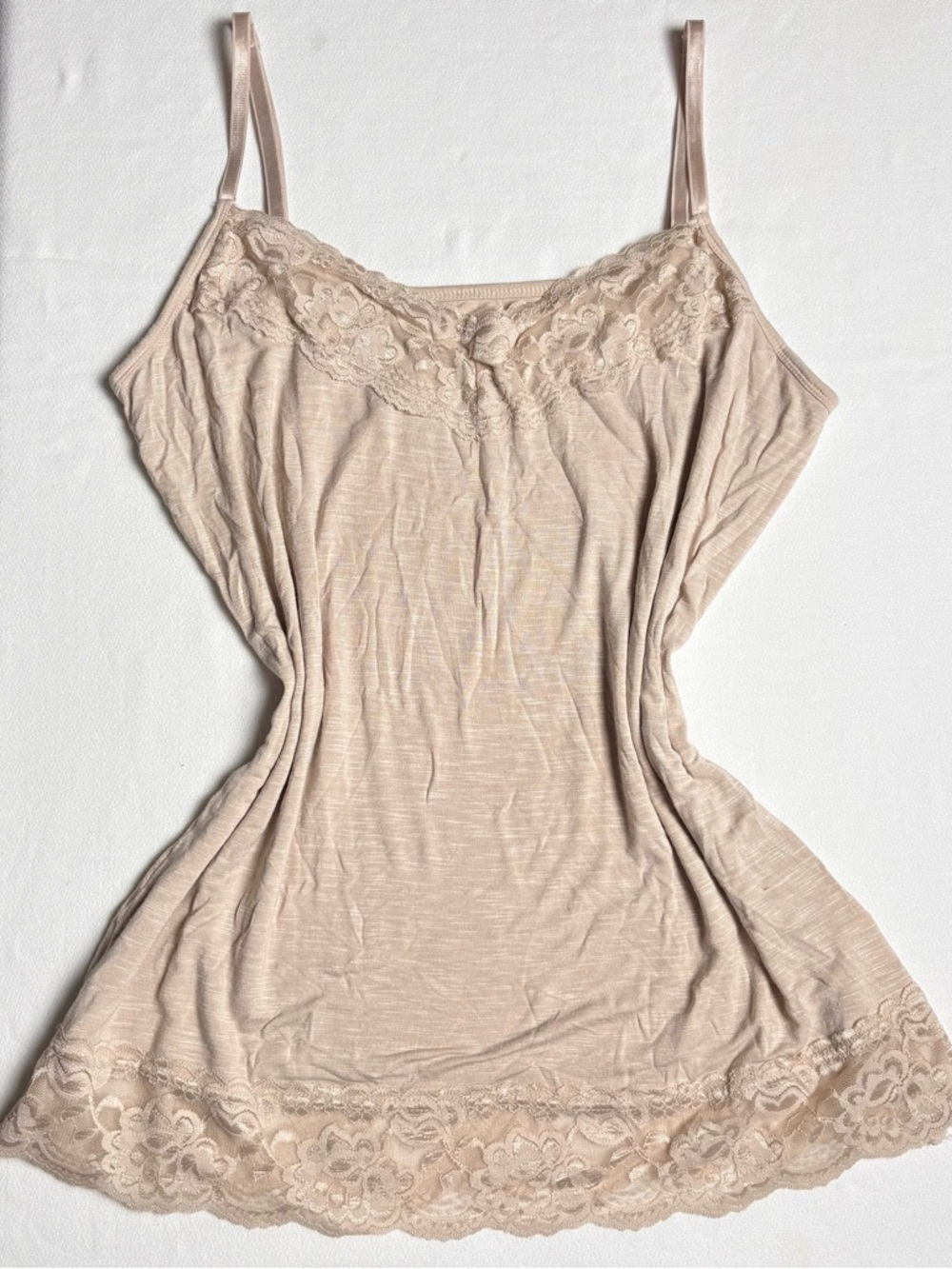 DB Beige Lace Cami- Y2K- XL